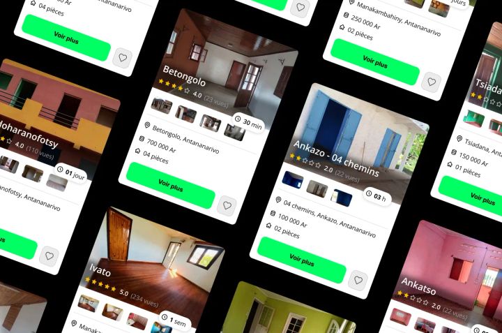 Plateforme de location de maisons à Madagascar